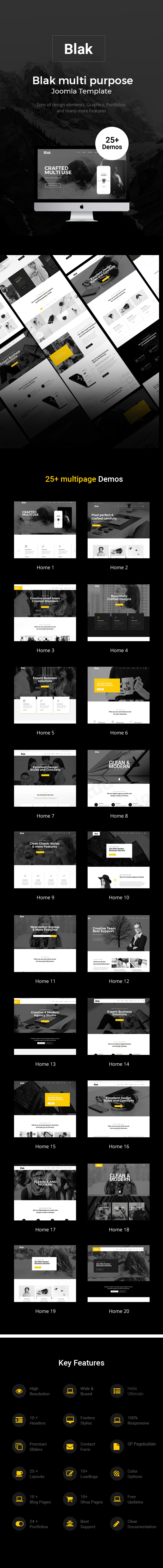Blak – Responsive MultiPurpose Joomla 4 Website Template